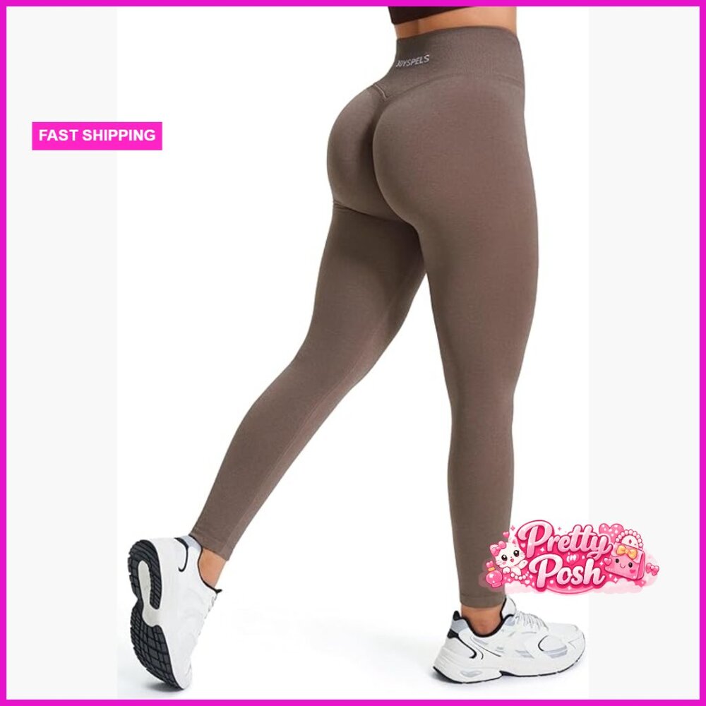 Workout Leggings V-Back Scrunch Booty Lifting Non See Through High Waist